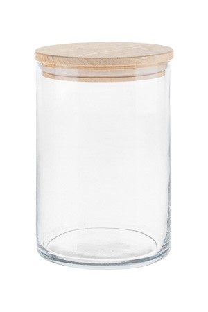 Vorratsglas 'Inga' 880 ml mit Holzdeckel