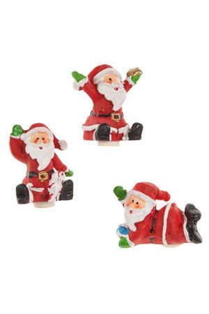 Miniaturen zum Aufkleben 'Weihnachtsmann' - 3er Set