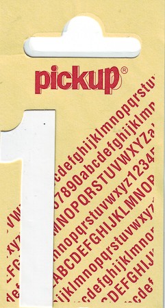 Sticker 'Ziffer 1, 60 mm' weiß