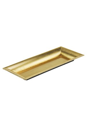 Dekotablett gold, rechteckig 28 x 12,5 cm