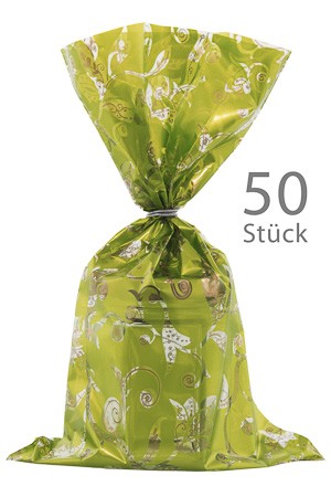Schmuckbeutel 'Elegance' grün 15 x 25 cm - 50er Pack