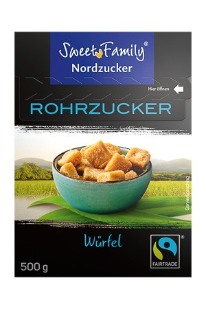 Würfel-Rohrzucker Fairtrade braun, 500 g