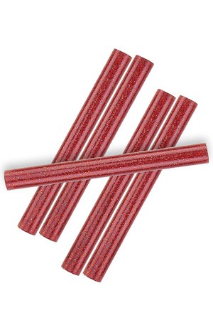 Heißklebestifte rot, 10 x 100 mm, 6 Stück