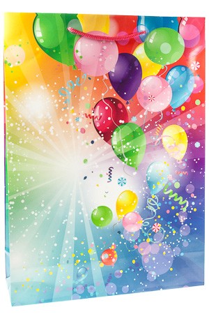 Geschenktüte 'Luftballons', 25 x 8,5 x 34 cm