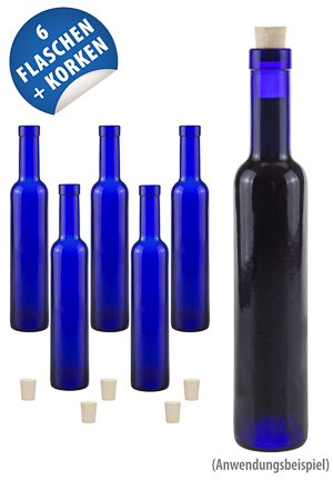 Blaue Flasche 200 ml, 6er Set