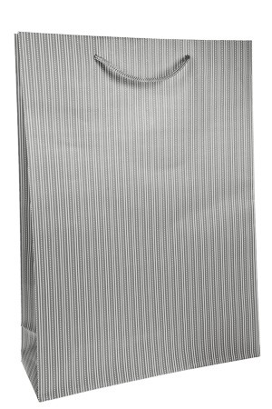 Geschenktüte 'Nadelstreifen' grau, 25 x 8,5 x 34 cm