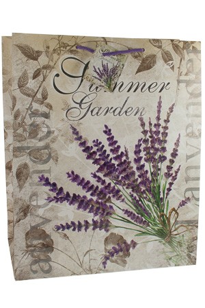 Geschenktüte 'Summer Garden Lavendel', 27 x 14 x 33 cm