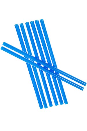 Trinkhalm wiederverwendbar 14 cm, Ø 7,7 mm blau, 8 Stück