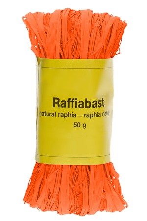 Raffia Bast 50 g orange