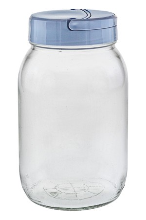 Vorratsglas 2000 ml mit Deckel und Henkel, blau
