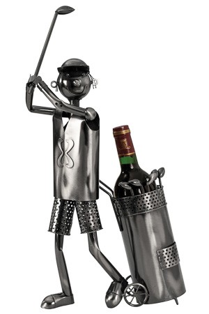 Wein-Flaschenhalter 'Golfspieler'