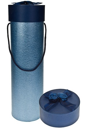Flaschenbox 'Rose' blau