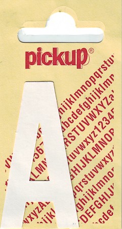 Sticker 'Buchstabe A, 60 mm' weiß