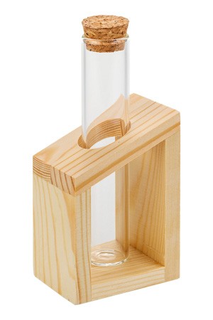 Reagenzglas 40 ml im Holzgestell