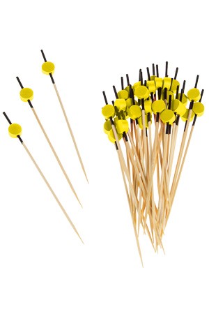 Bambusstäbchen gelb 'Kreis', 36 Stück