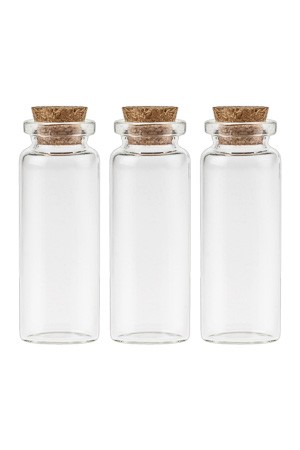 Minikorkenflasche 15 ml, 3er Pack