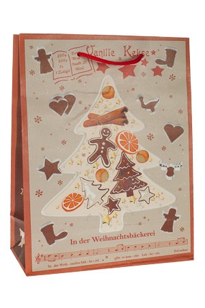 Geschenktasche 'Weihnachtsbäckerei', 18 x 8 x 23 cm