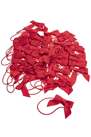 Elastische Schlaufen mit Schleife, rot, 50 Stück